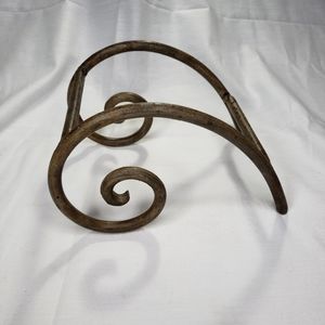 Scrolled Metal Abstract Table Art Distressed Finish